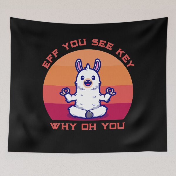 Item preview, Eff You See Kay Why Oh You llama Retro Vintage designed and sold by Zeus-Studio.