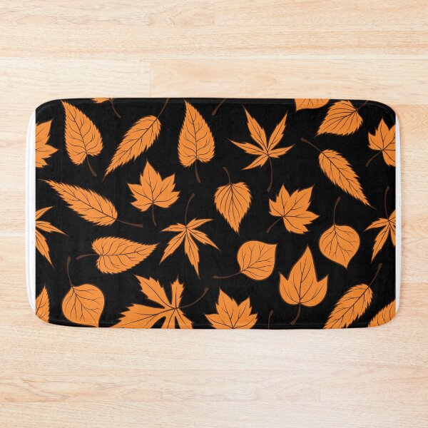 Item preview, Vibrant Fall Autumn Pattern- Bright Orange Leaves, Fall Botanical Leaves Print designed and sold by silviaol.