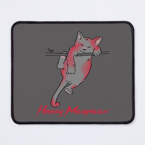 Item preview, Happy Meoween Cat Swinging On A Branch Happy Meoween Halloween Purrfect on t-shirts To Stickers designed and sold by LMcDs.