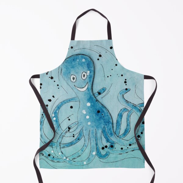 Item preview, Whimsical Happy Smiling Blue Octopus designed and sold by Jane Domenech.