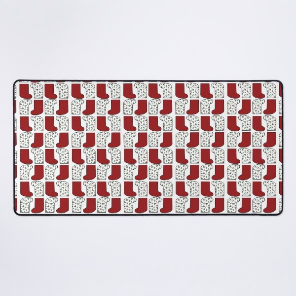 Christmas stockings pattern Desk Mat
