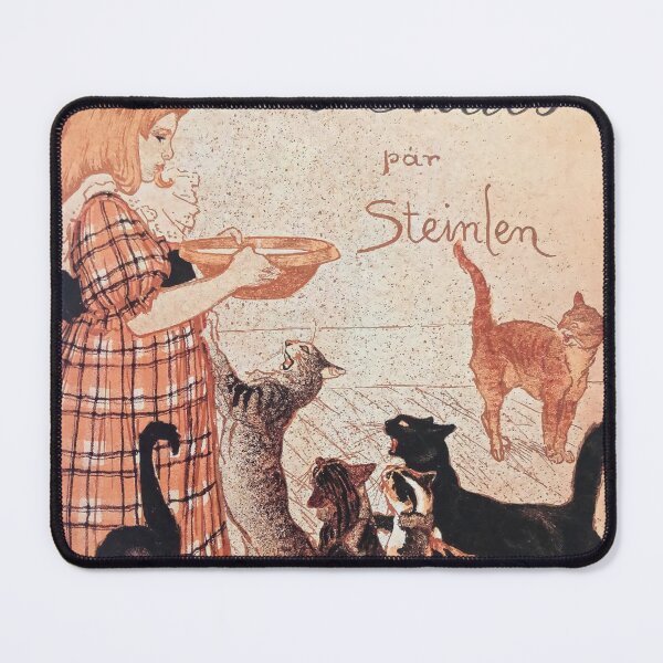 Item preview, Girl feeding Cats Vintage Art Nouveau Steinlen Poster designed and sold by VintageArchive.