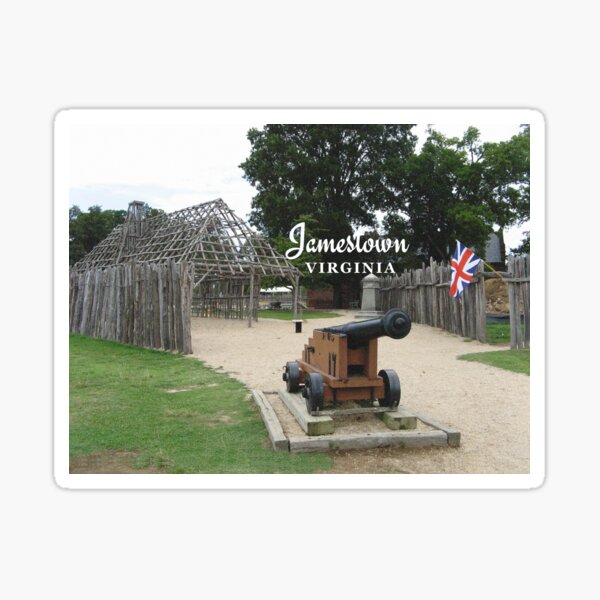 Jamestown, Virginia - Cannon & Reconstructed Barracks Sticker