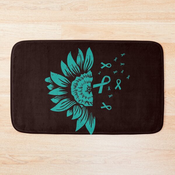 Item preview, Sunflower Ovarian Cancer Teal Ribbon Cool Awareness  designed and sold by TheHumbleLemon.