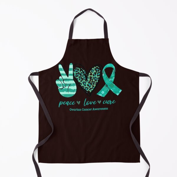Item preview, Peace Love Cure Teal Ribbon Ovarian Cancer Awareness designed and sold by TheHumbleLemon.