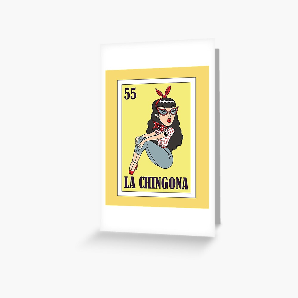  la chingona loteria de mexico 5 may gift mexican bingo greeting