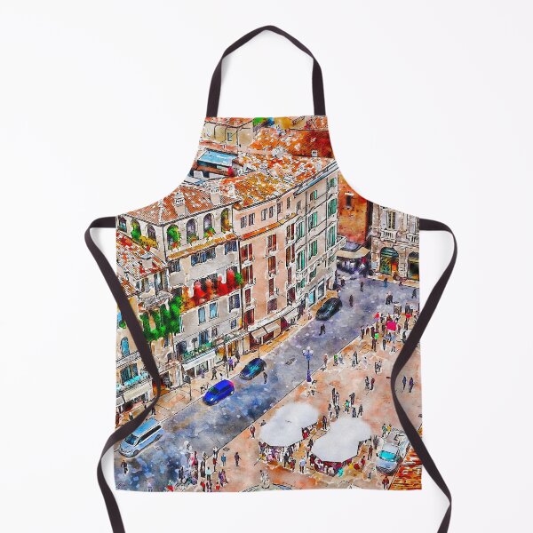 Item preview, Piazza Delle Erbe watercolor art designed and sold by RafaelLima7.