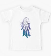 Camiseta para niños DreamCatcher Electric-Blue Fading Effect Spiritual camiseta.