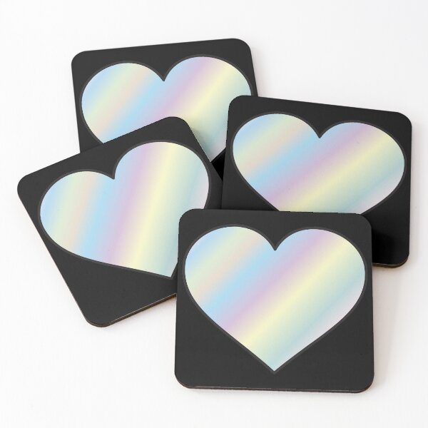 Item preview, Heart Shape With Holographic Gradient Color designed and sold by andriandesain.