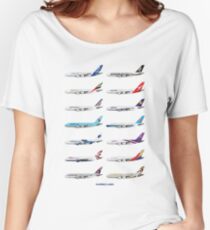 Airbus A380 Operators Illustration Women's Relaxed Fit T-Shirt