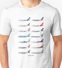 Airbus A380 Operators Illustration Unisex T-Shirt