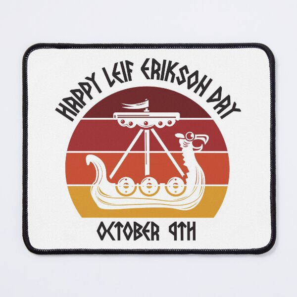 Item preview, Happy Leif Erikson Day Vikings Sunset designed and sold by RoguePixel.