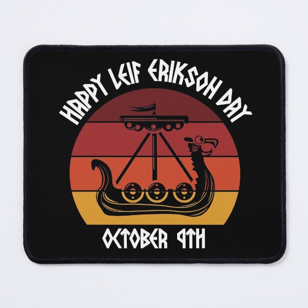 Item preview, Happy Leif Erikson Day Vikings Sunset designed and sold by RoguePixel.