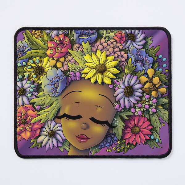 Item preview, African American Woman and Flowery Hair designed and sold by treasured-gift.