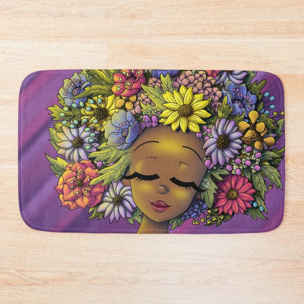 Item preview, African American Woman and Flowery Hair designed and sold by treasured-gift.