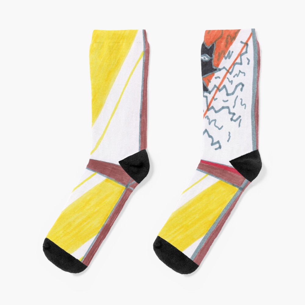 M.I. #20 |☽| Wrecked Window - Pane Pain Socks