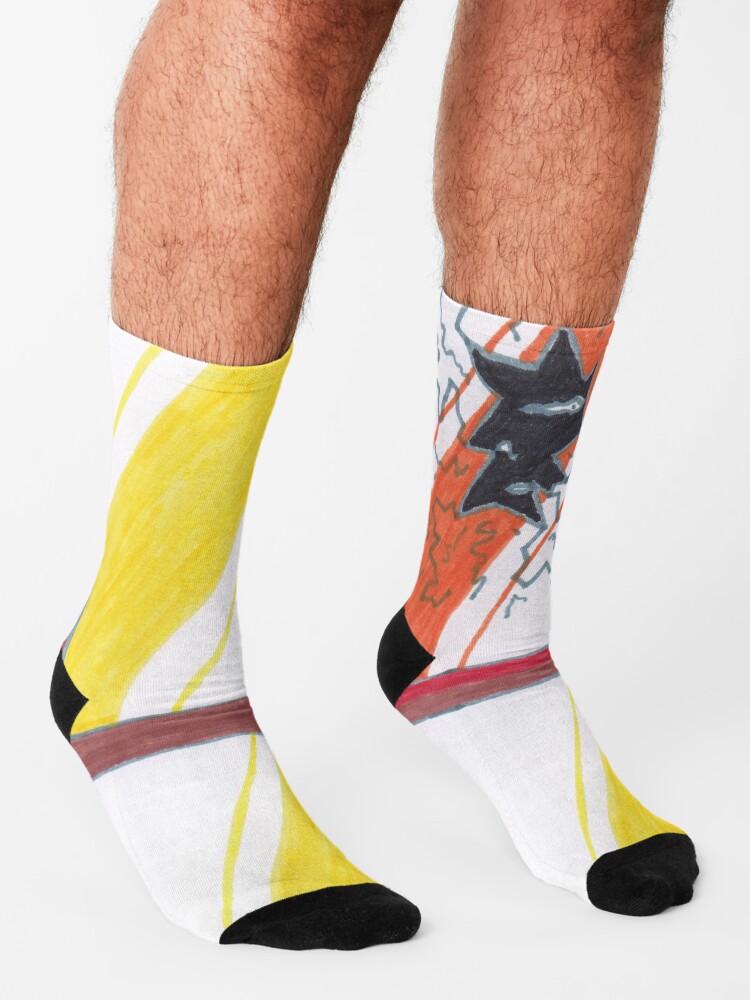 Alternate view of M.I. #20 |☽| Wrecked Window - Pane Pain Socks