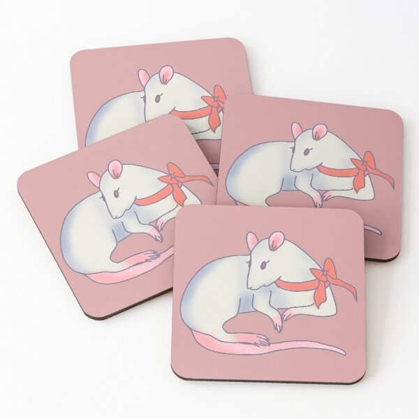 Item preview, White Rat Red Ribbon designed and sold by Adrielle-art.
