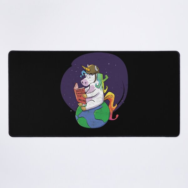 World Domination For Unicorns Vintage Distressed Design Desk Mat