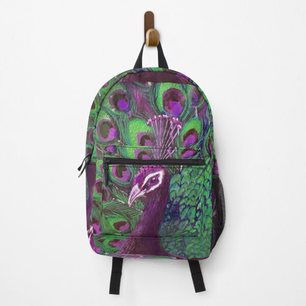 Item preview, Purple & Green Peacock Love designed and sold by Nicola Morgan.