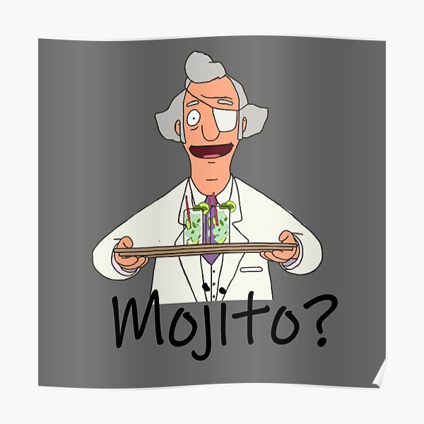 “MR FISCHOEDER “MOJITO”” Poster for Sale by Schroedershome | Redbubble