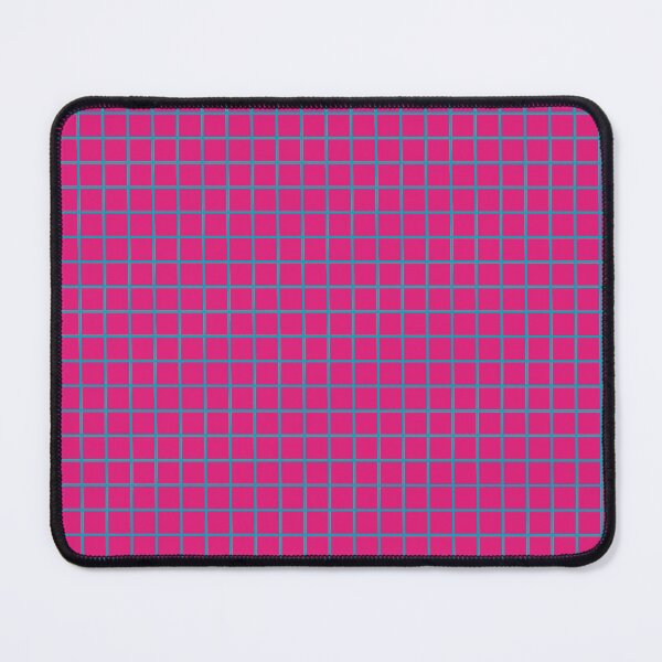 Item preview, Turquoise Blue Grid on Pink designed and sold by KeksWorkroom.