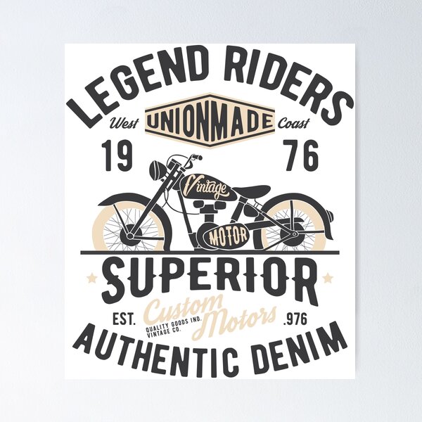 Item preview, Vintage Motorcycle Legend Riders designed and sold by sevenonesix.