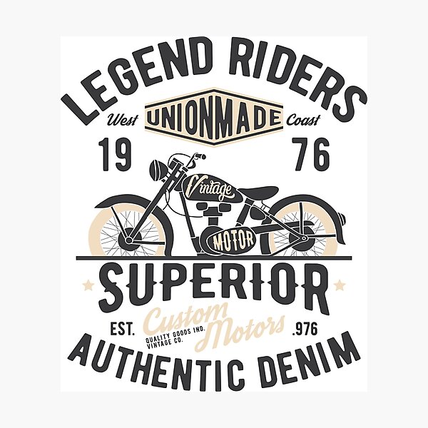 Item preview, Vintage Motorcycle Legend Riders designed and sold by sevenonesix.
