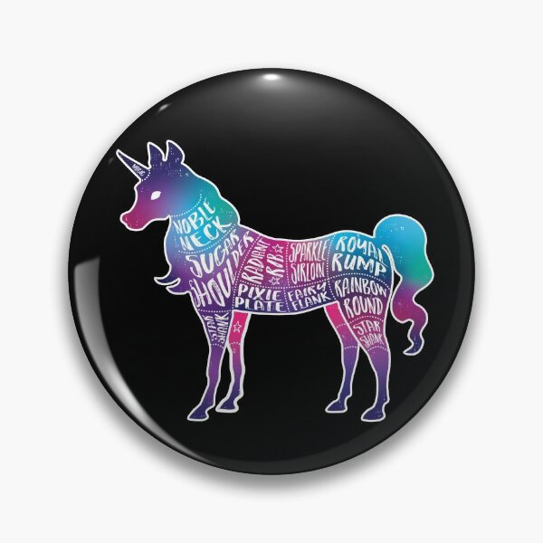 Item preview, Galaxy Unicorn on Black - Fantasy Butcher Cuts of Meat designed and sold by AliceQuinn.