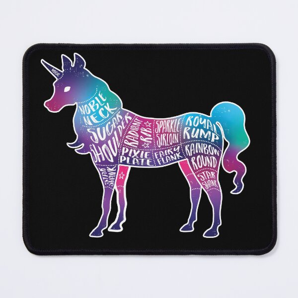 Item preview, Galaxy Unicorn on Black - Fantasy Butcher Cuts of Meat designed and sold by AliceQuinn.