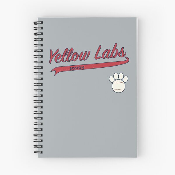 Item preview, Yellow Lab BOSTON Baseball Script designed and sold by 8PawsStudio.