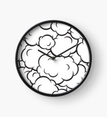 Pop art clouds pattern Clock