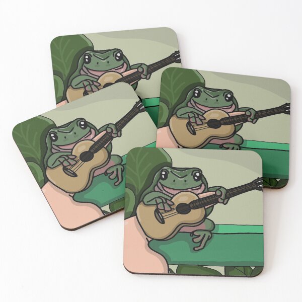 Item preview, Cute frog plays the guitar designed and sold by OneginaEvgenia.