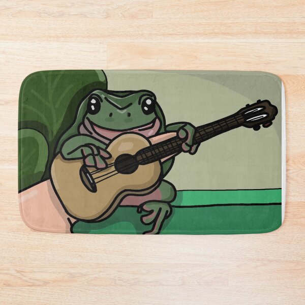 Item preview, Cute frog plays the guitar designed and sold by OneginaEvgenia.