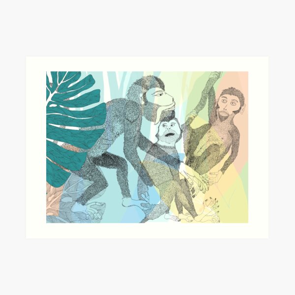 Dance with the monkeys Art Print