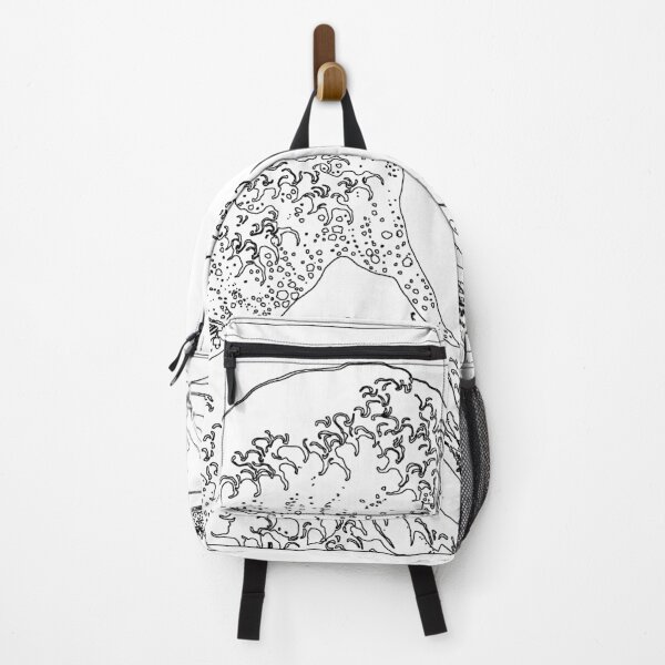 Item preview, Great Wave Outline Black and White designed and sold by ind3finite.