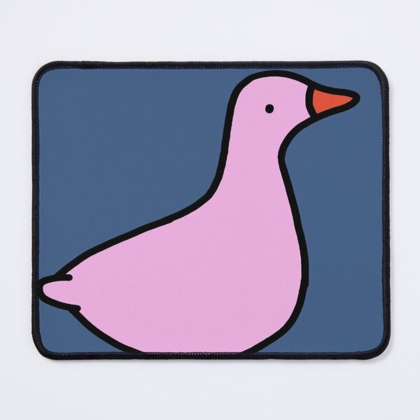 Item preview,  Cute pink goose on a blue background designed and sold by OneginaEvgenia.