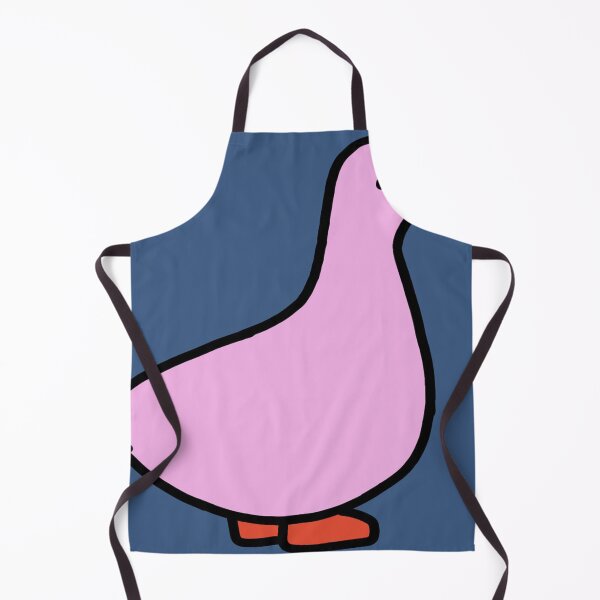 Item preview,  Cute pink goose on a blue background designed and sold by OneginaEvgenia.