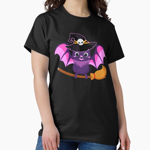 Aperçu de l'œuvre Chauve-souris Mignonne d'Halloween Balai Chapeau De Sorcière créée et vendue par bucktundBr.