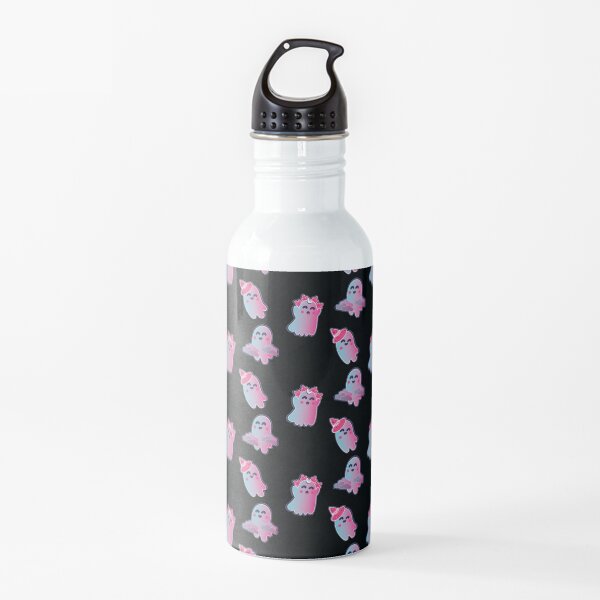 Cute Gradient Spooky Ghost Design Pack Water Bottle