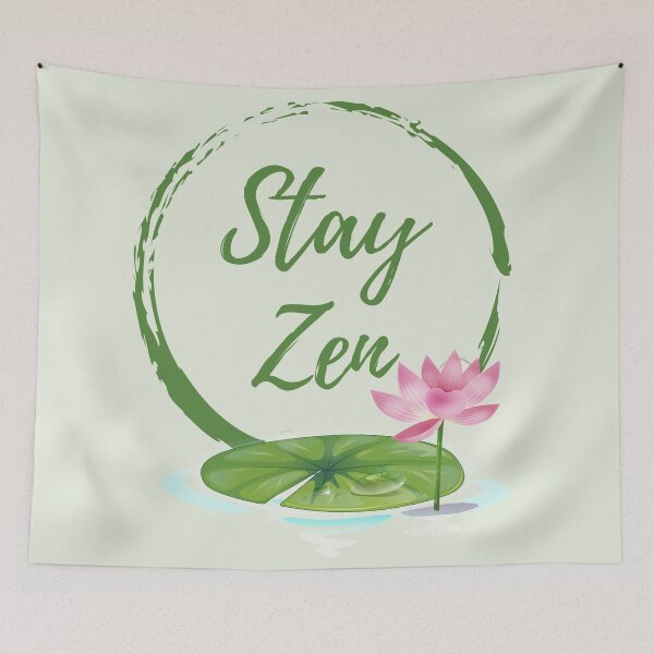 Item preview, Stay Zen - Zen Quote Lotus designed and sold by mooneko.