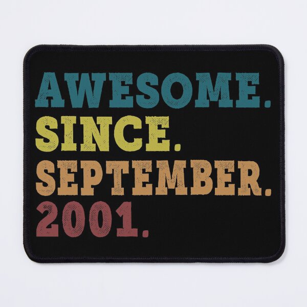 Item preview, Awesome Since September 2001 Retro Vintage 20th Birthday Gift designed and sold by designbychow.