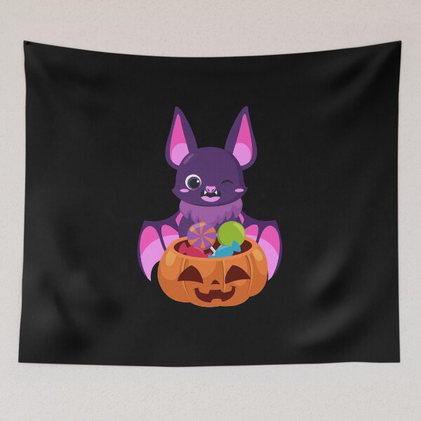 Item preview, Chauve-souris Mignonne Avec Citrouille-lanterne d'Halloween  designed and sold by bucktundBr.