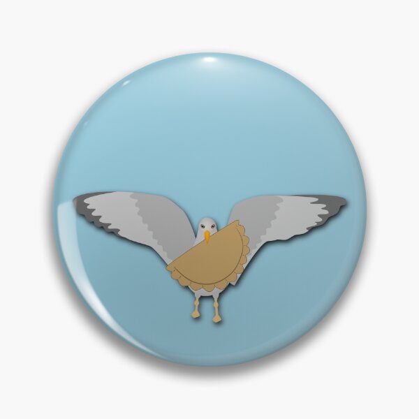 Item preview, Seagull Stealing Cornish Pasty Front Facing designed and sold by cashewdays.