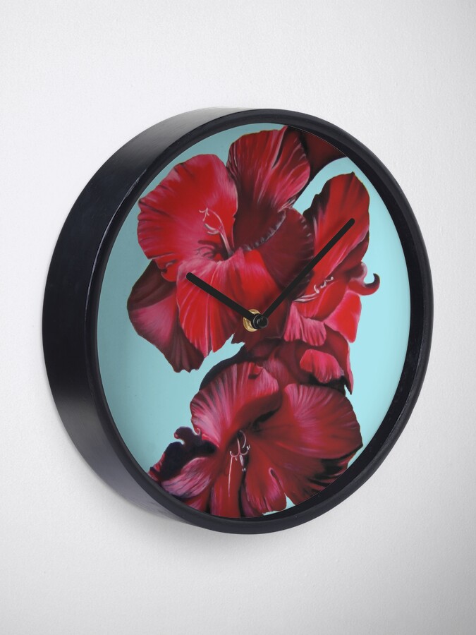 Alternate view of Gladioli Clock