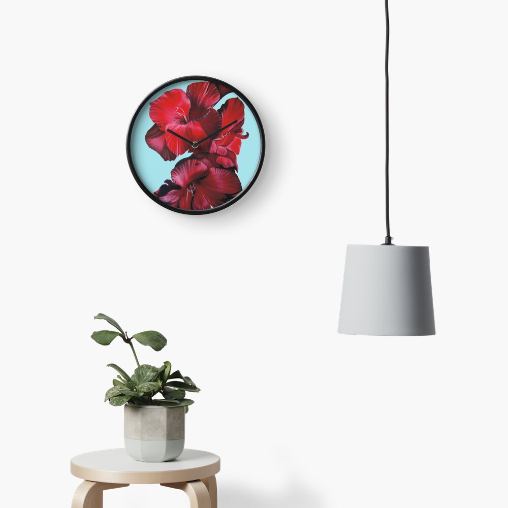 Gladioli Clock