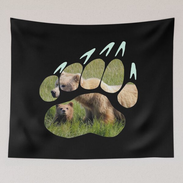 Item preview, Bear paw silhouette with bears inside  designed and sold by Jessi-Sketches.