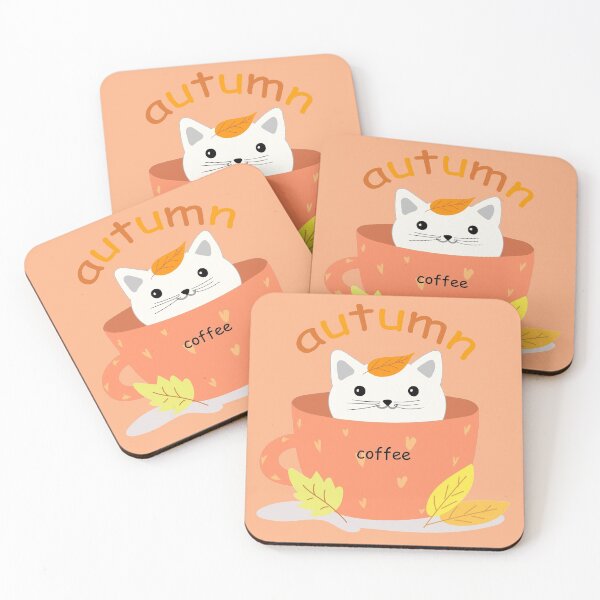 Item preview, Autumn Coffee Cat designed and sold by LashCreations.
