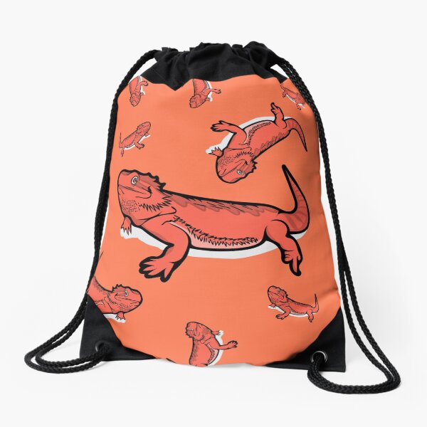 Bearded Dragon Fam Drawstring Bag