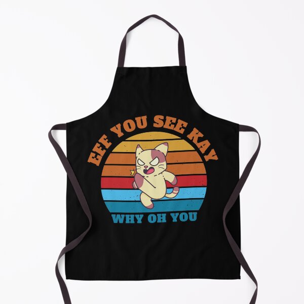Artikelvorschau, Eff You See Kay Why Oh You Cat Retro Vintage 4 entworfen und verkauft von OutofFocusShop.